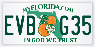 FL license plate EVBG35