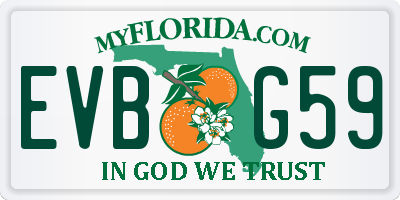 FL license plate EVBG59