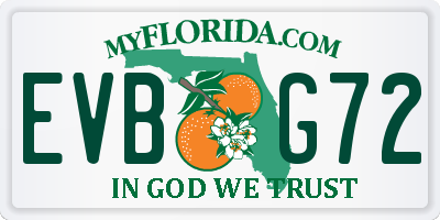 FL license plate EVBG72