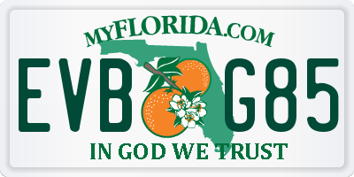 FL license plate EVBG85