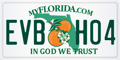 FL license plate EVBH04