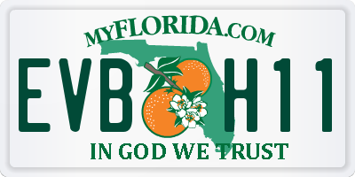 FL license plate EVBH11