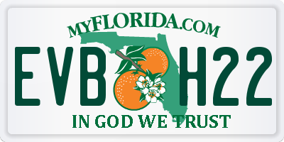 FL license plate EVBH22
