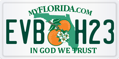 FL license plate EVBH23