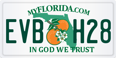 FL license plate EVBH28