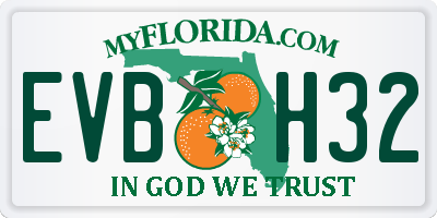 FL license plate EVBH32
