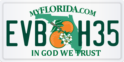 FL license plate EVBH35