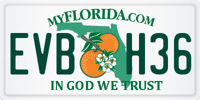 FL license plate EVBH36