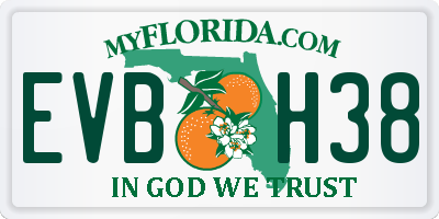 FL license plate EVBH38