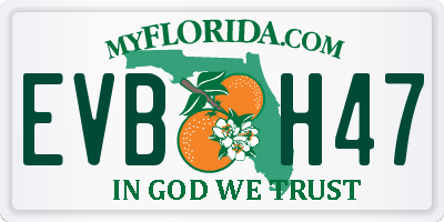 FL license plate EVBH47