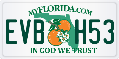 FL license plate EVBH53