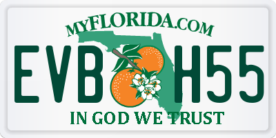 FL license plate EVBH55