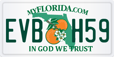 FL license plate EVBH59