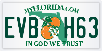 FL license plate EVBH63