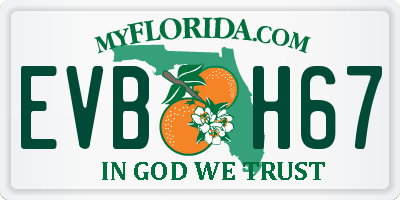 FL license plate EVBH67