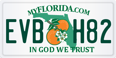 FL license plate EVBH82