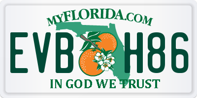 FL license plate EVBH86