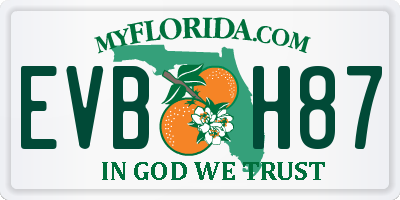 FL license plate EVBH87