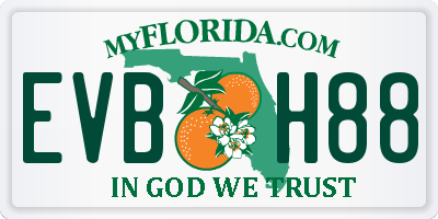 FL license plate EVBH88