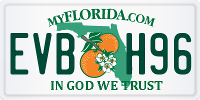 FL license plate EVBH96