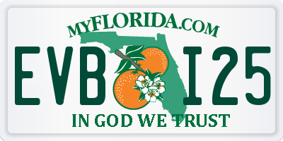 FL license plate EVBI25