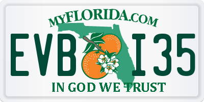 FL license plate EVBI35