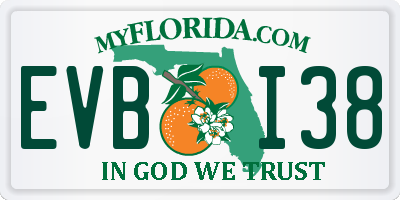 FL license plate EVBI38