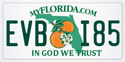 FL license plate EVBI85