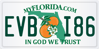 FL license plate EVBI86
