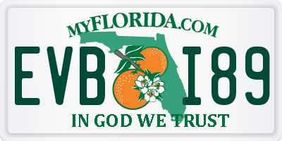 FL license plate EVBI89
