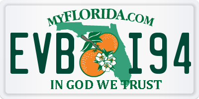 FL license plate EVBI94