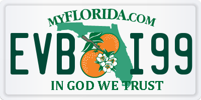 FL license plate EVBI99