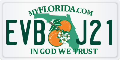 FL license plate EVBJ21