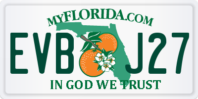 FL license plate EVBJ27