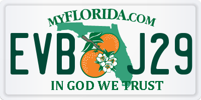 FL license plate EVBJ29