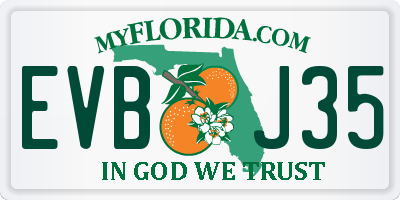 FL license plate EVBJ35