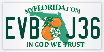 FL license plate EVBJ36