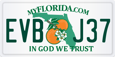 FL license plate EVBJ37