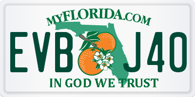 FL license plate EVBJ40