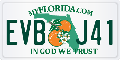 FL license plate EVBJ41