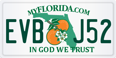 FL license plate EVBJ52