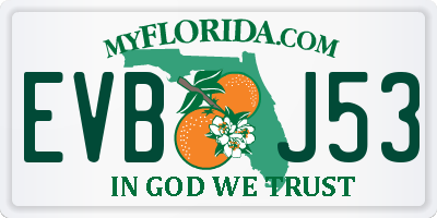 FL license plate EVBJ53