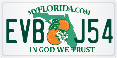 FL license plate EVBJ54