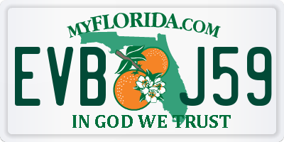 FL license plate EVBJ59