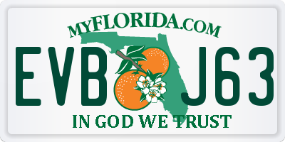 FL license plate EVBJ63