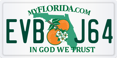 FL license plate EVBJ64