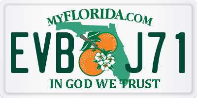FL license plate EVBJ71