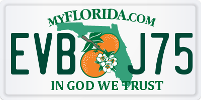 FL license plate EVBJ75