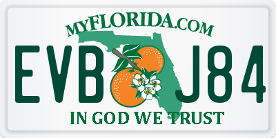 FL license plate EVBJ84