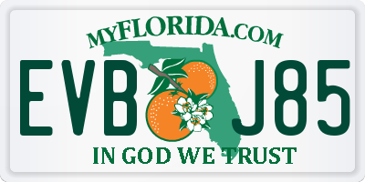 FL license plate EVBJ85